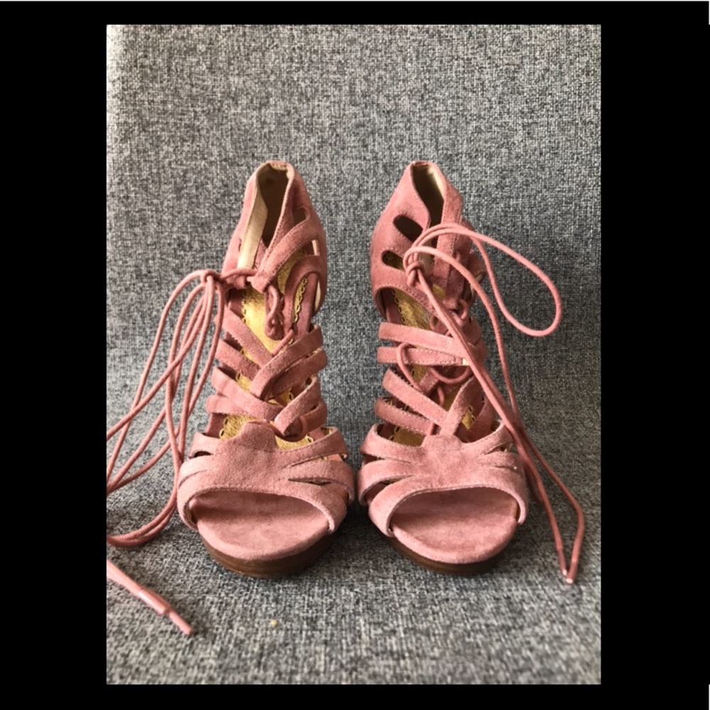 Bebe laceup heels